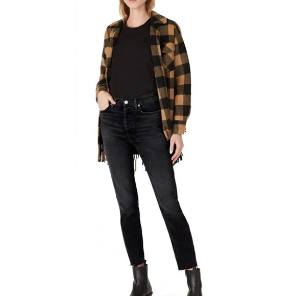 NEW! RE/DONE Size 23 90s High Rise Ankle Crop Denim Jeans Coal $265 msrp I11-2 - Picture 1 of 9